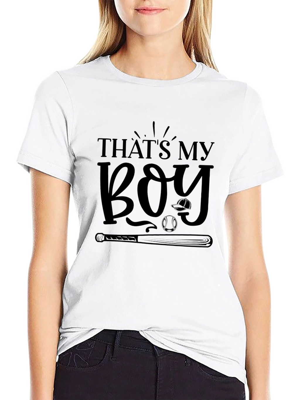 Thats My Boy Baseball Graphic Tee - Black