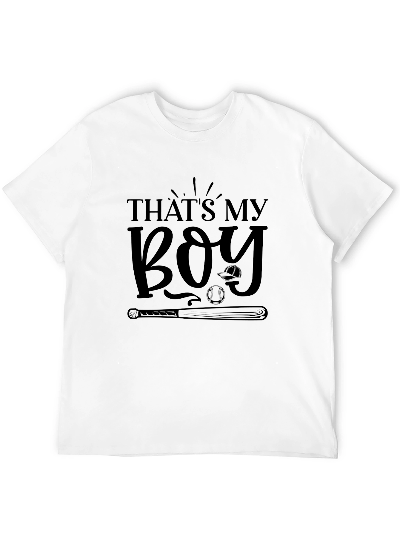 Thats My Boy Baseball Graphic Tee - Black