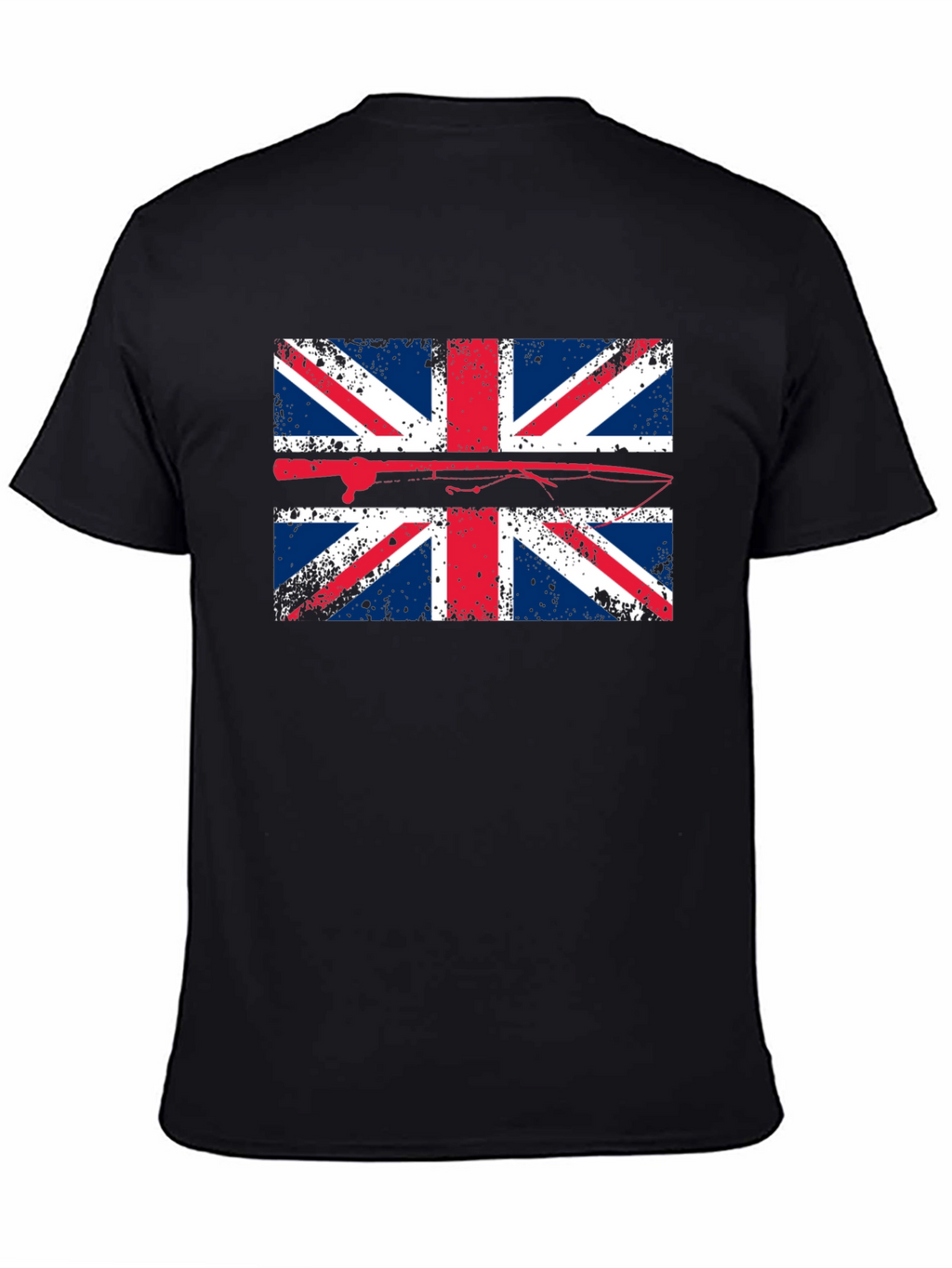 Union Jack Fishing T-Shirt - Distressed British Flag Tee
