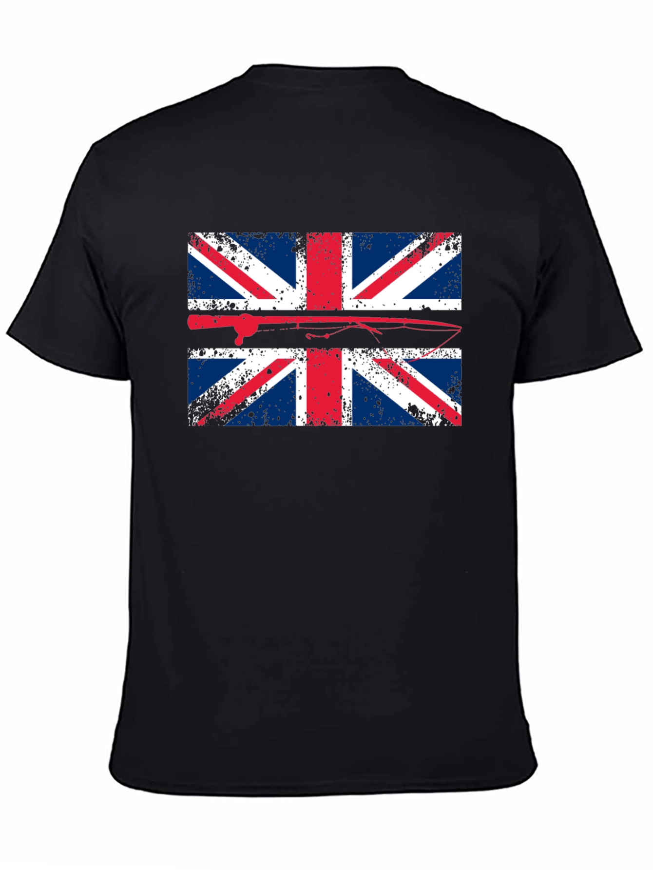 Union Jack Fishing T-Shirt - Distressed British Flag Tee