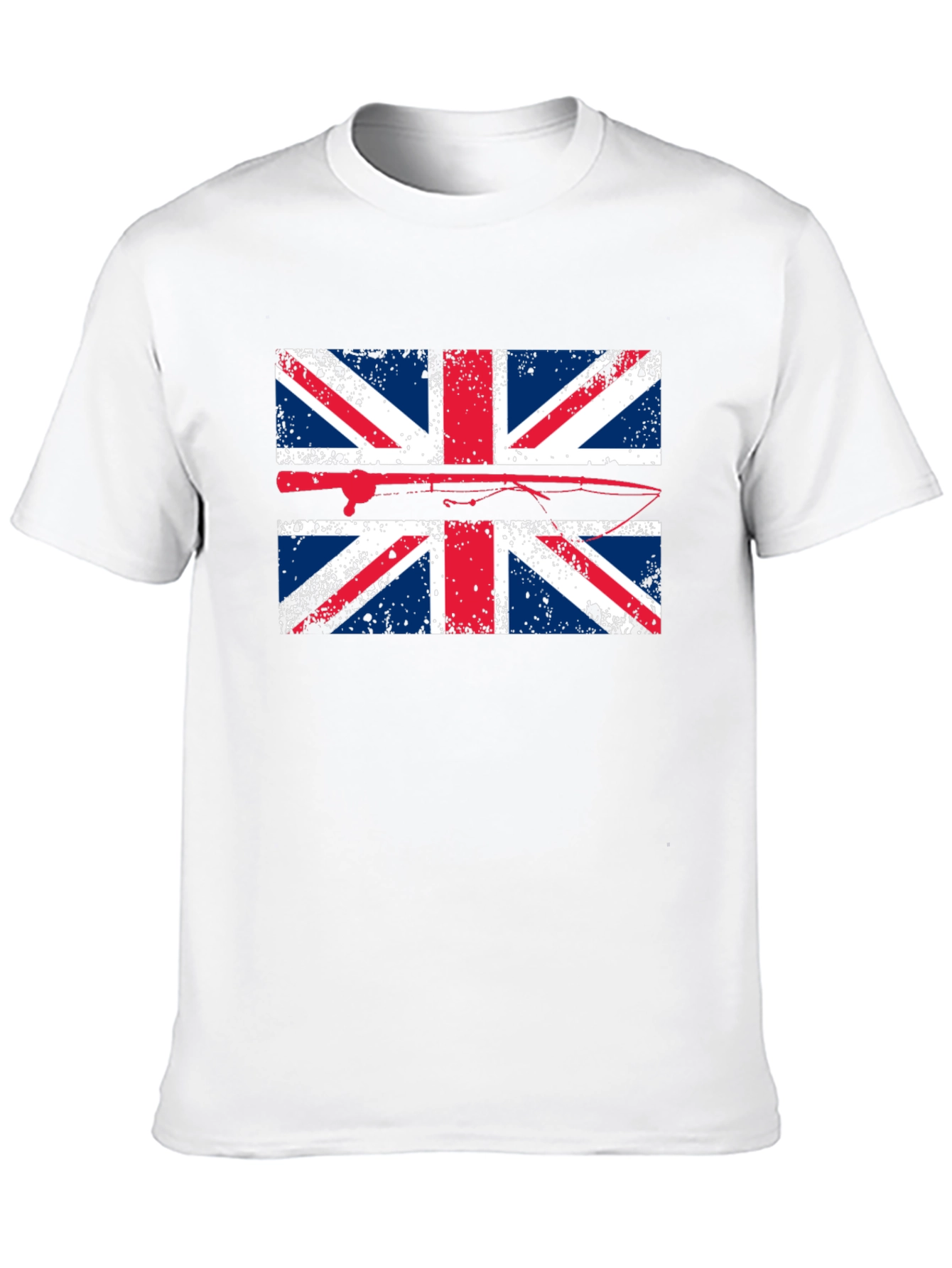 Union Jack Fishing T-Shirt - Distressed British Flag Tee