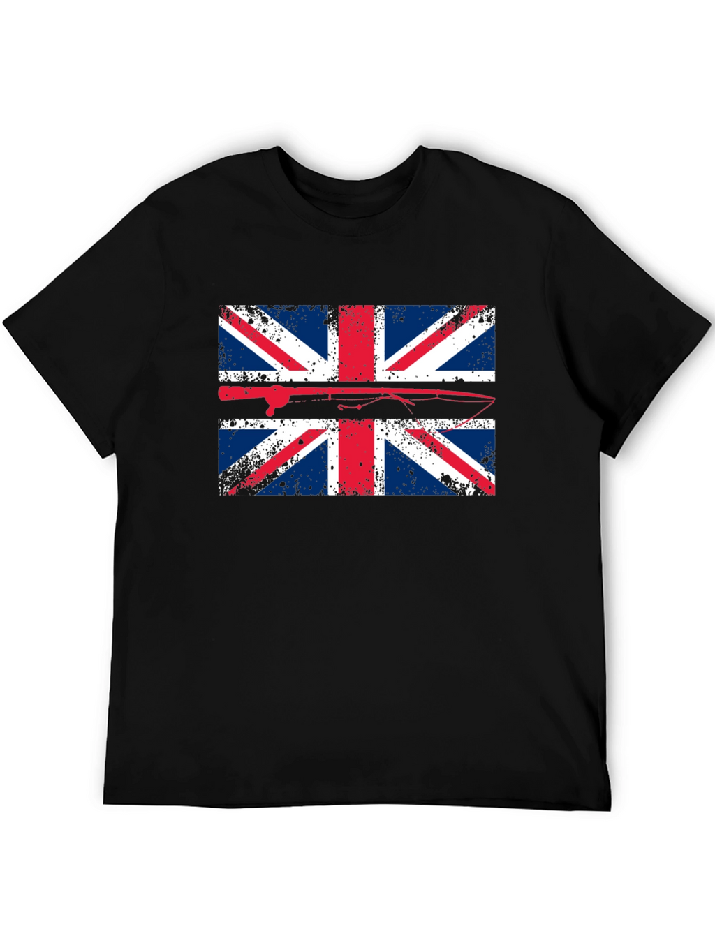Union Jack Fishing T-Shirt - Distressed British Flag Tee