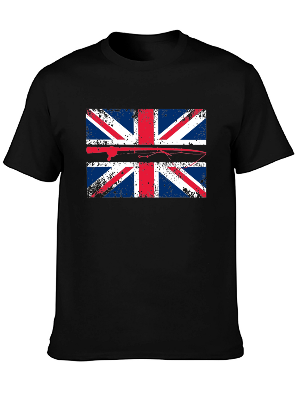 Union Jack Fishing T-Shirt - Distressed British Flag Tee