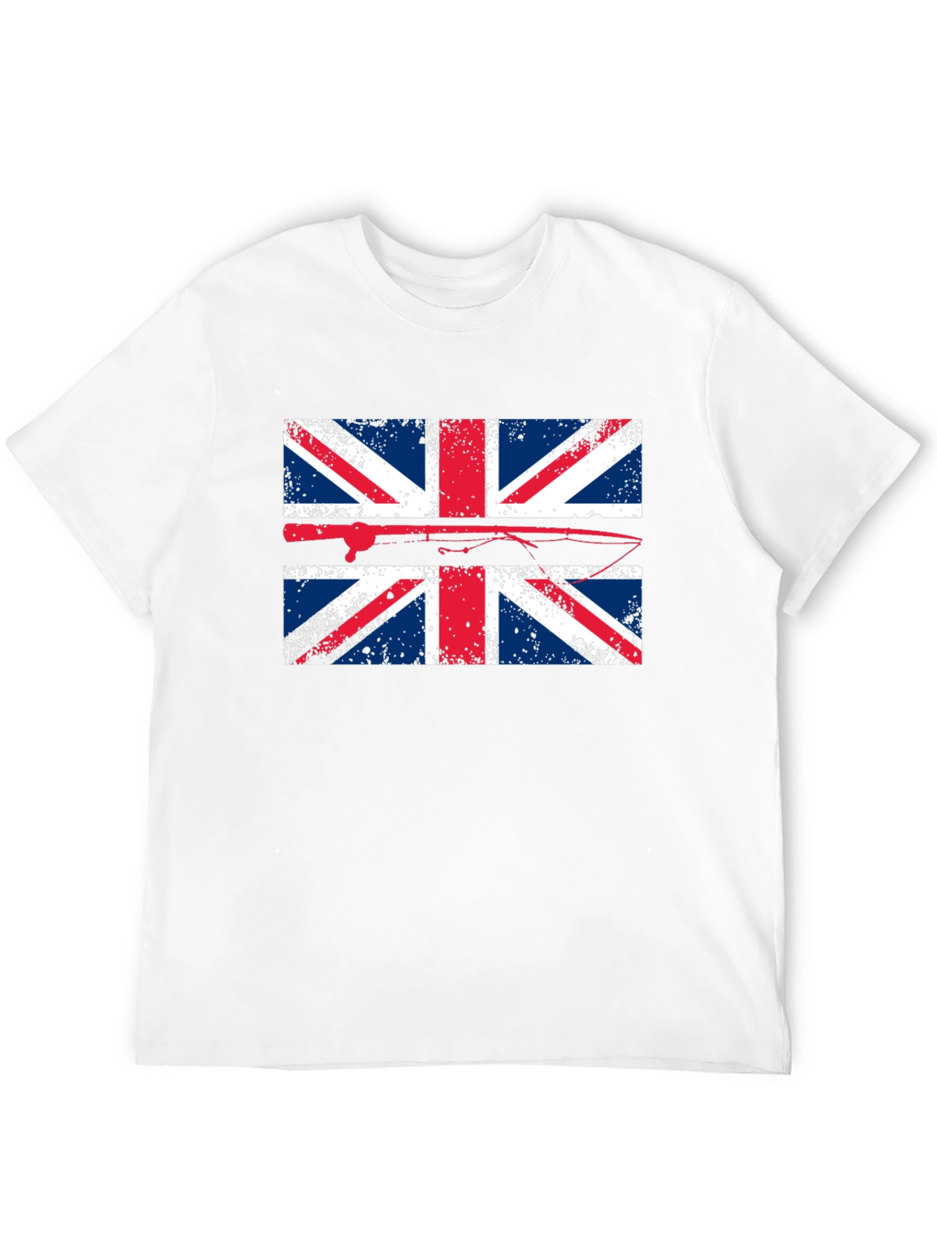 Union Jack Fishing T-Shirt - Distressed British Flag Tee