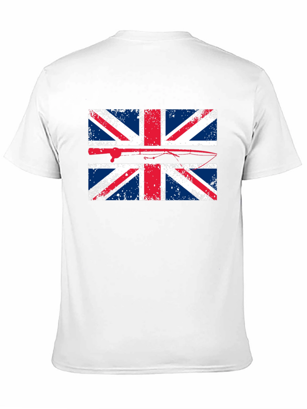 Union Jack Fishing T-Shirt - Distressed British Flag Tee