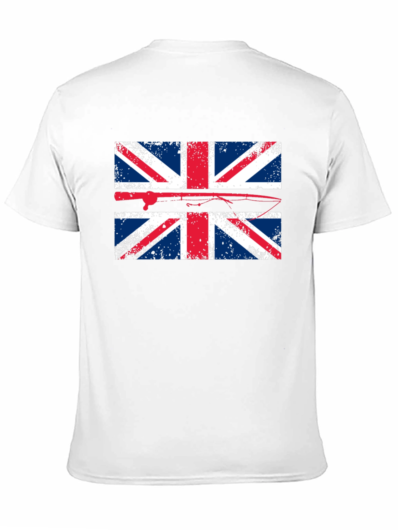 Union Jack Fishing T-Shirt - Distressed British Flag Tee