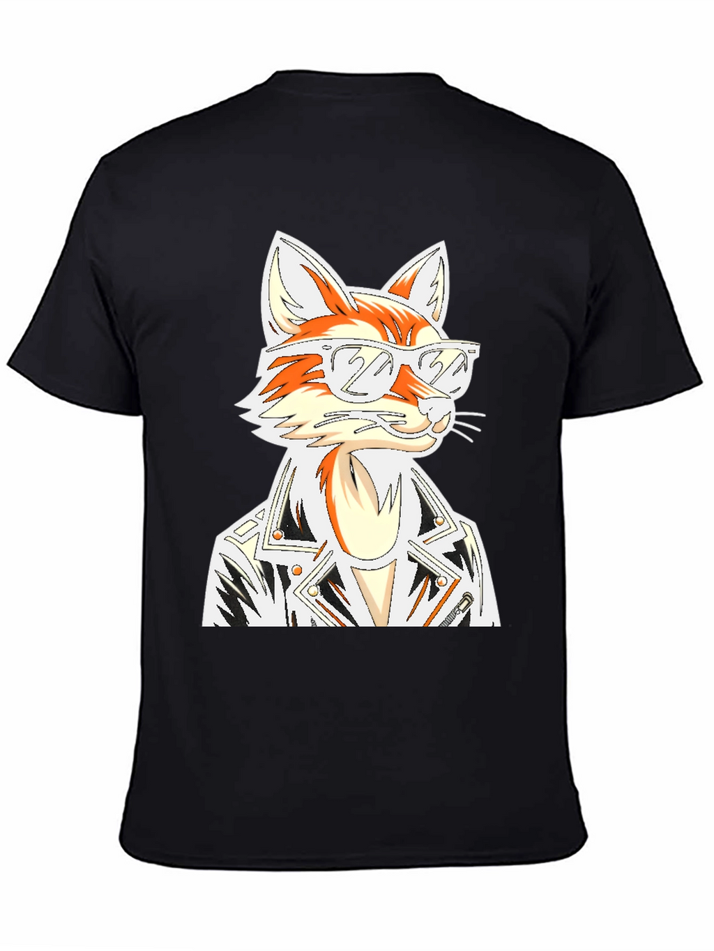 Cool Fox Graphic T-Shirt - Black