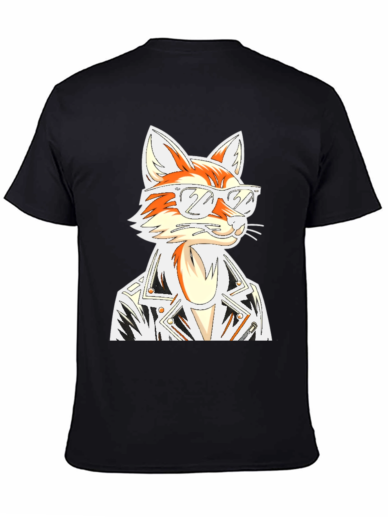 Cool Fox Graphic T-Shirt - Black