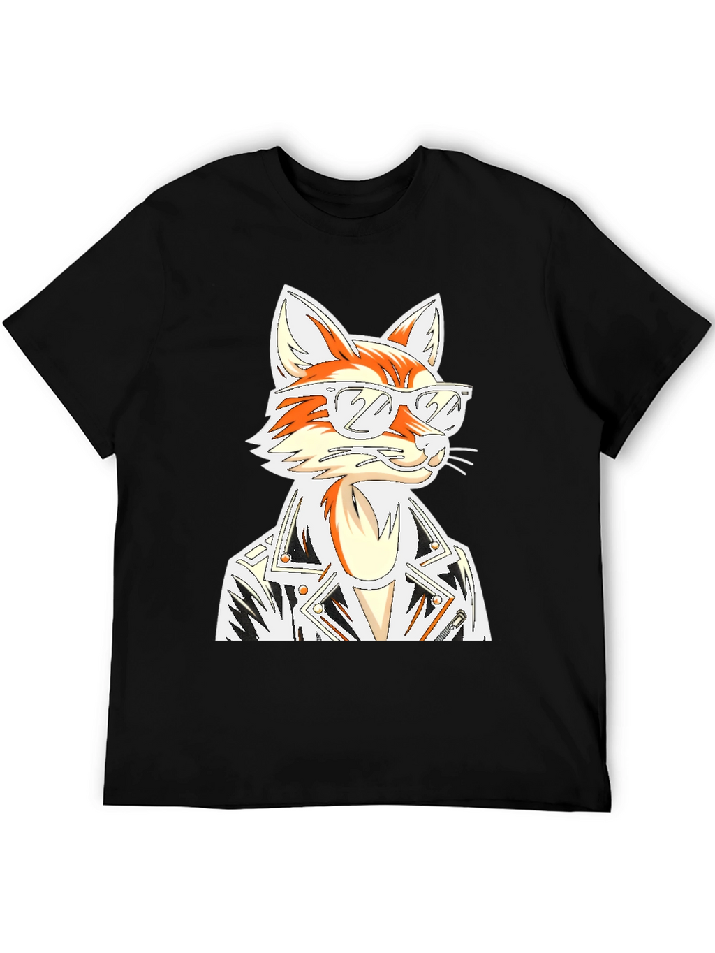Cool Fox Graphic T-Shirt - Black