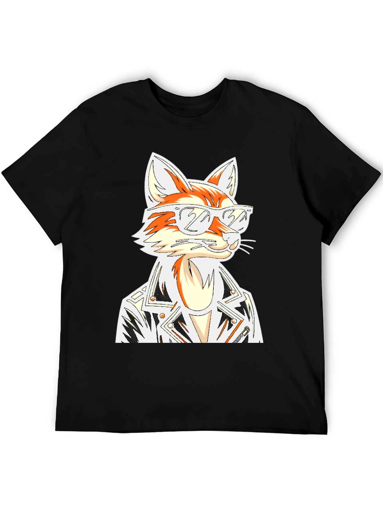 Cool Fox Graphic T-Shirt - Black