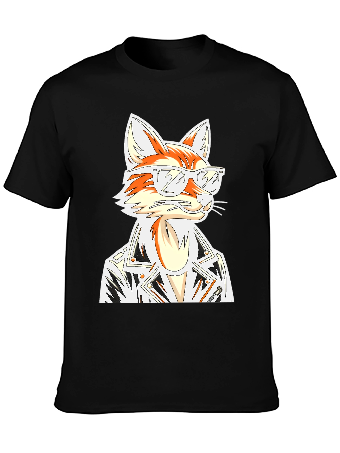 Cool Fox Graphic T-Shirt - Black