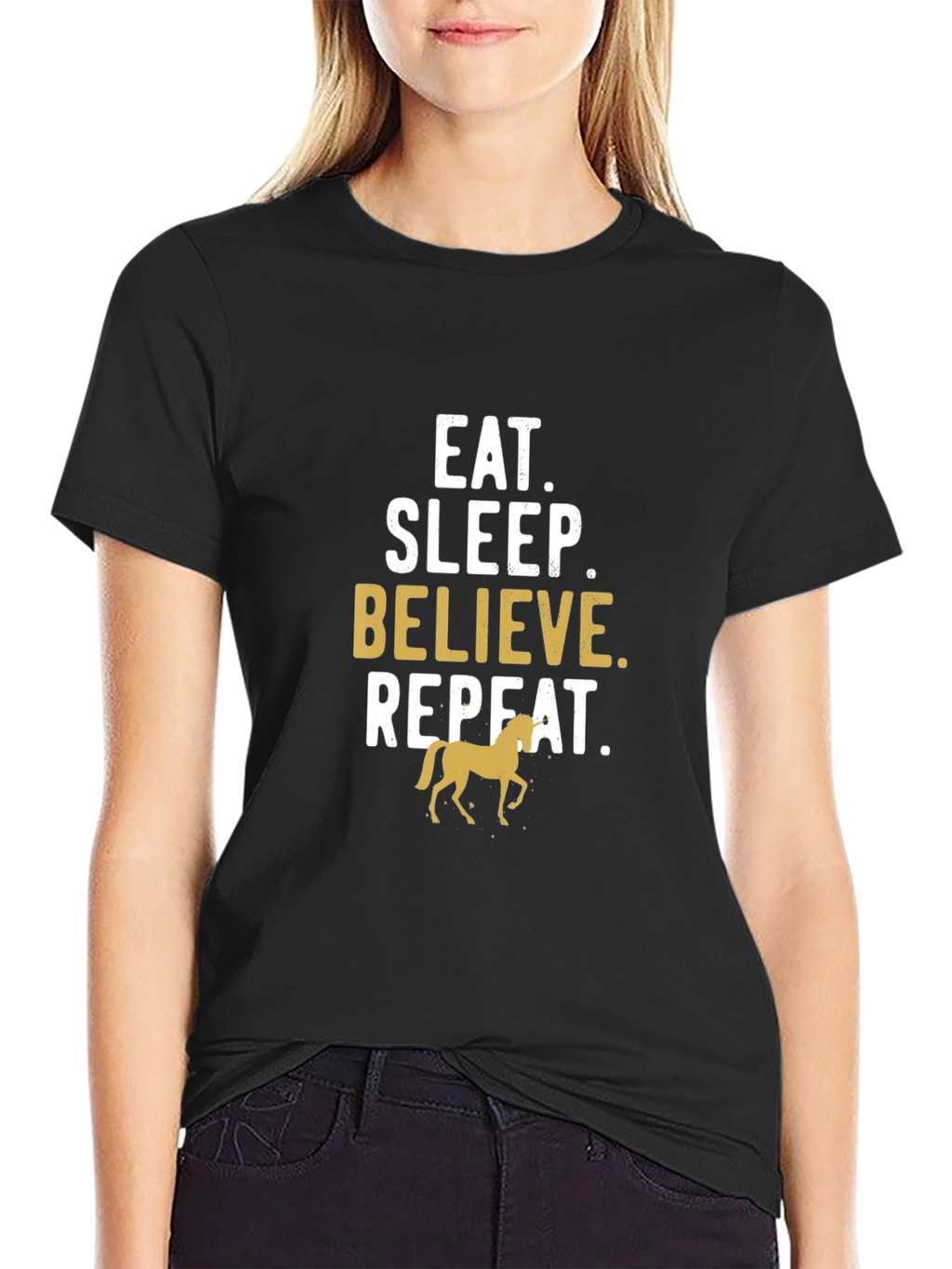 Eat Sleep Believe Horse T-Shirt