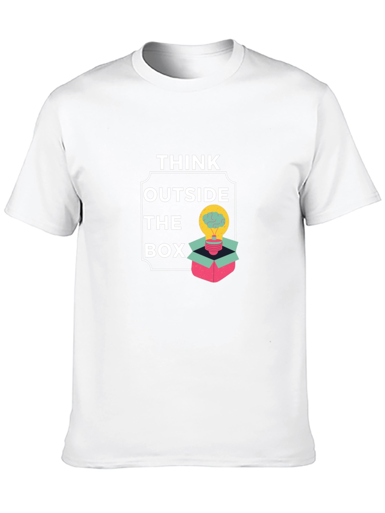 Think Outside the Box Graphic Tee - Mens Black Cotton T-Shirt
