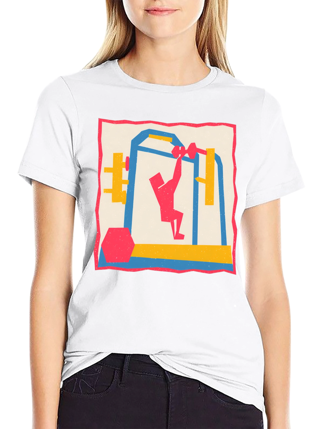 Graphic Tee: Gym Workout Design - Mens Casual T-Shirt