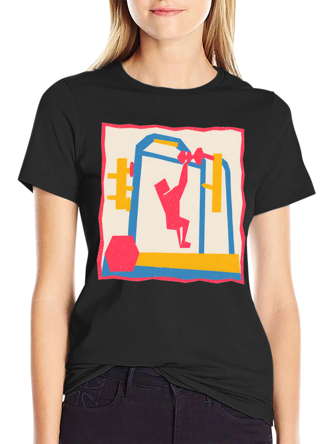 Graphic Tee: Gym Workout Design - Mens Casual T-Shirt