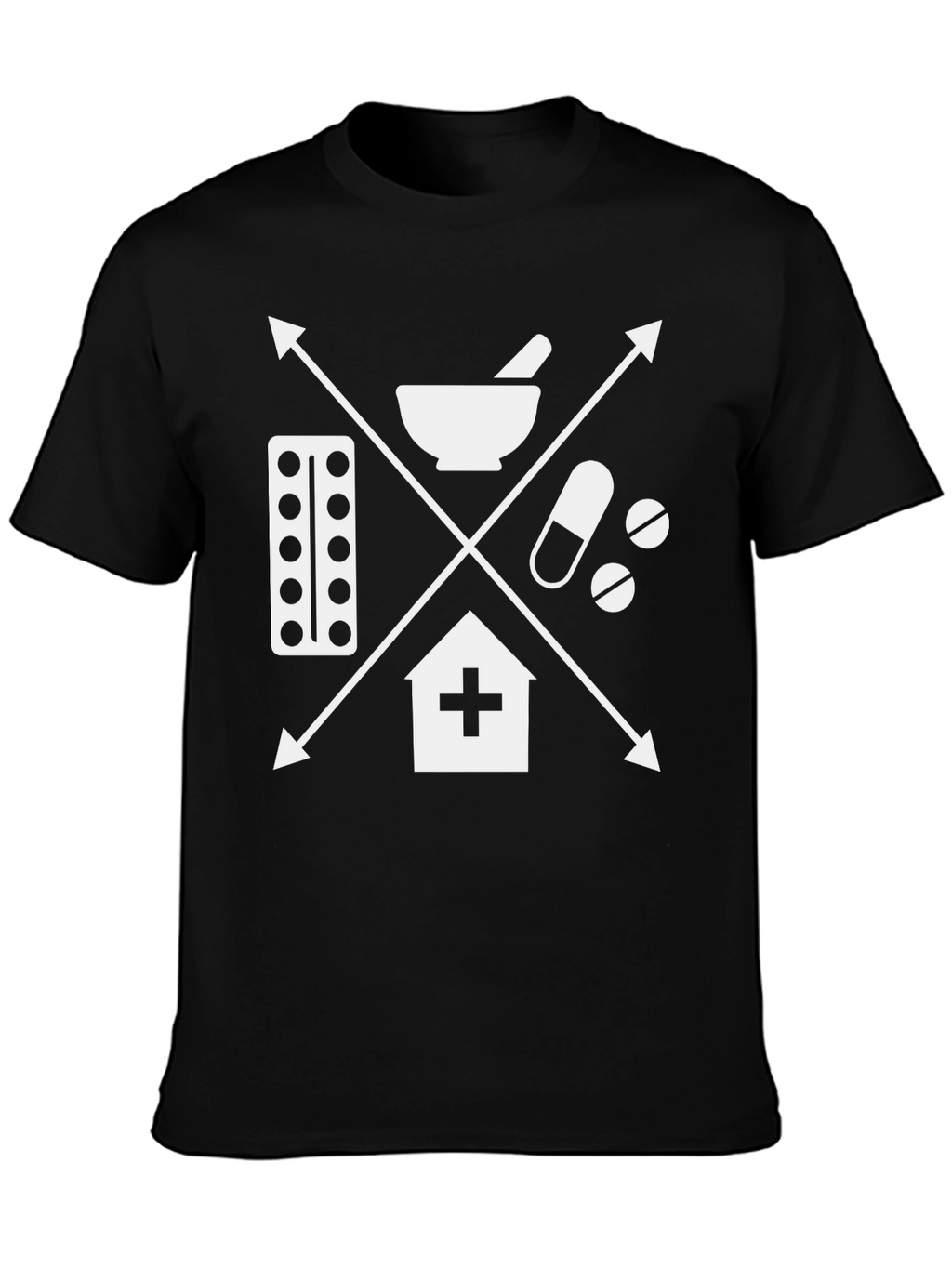 Pharmacy Symbol Graphic Tee - Black