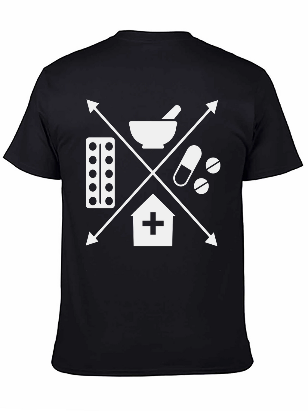 Pharmacy Symbol Graphic Tee - Black