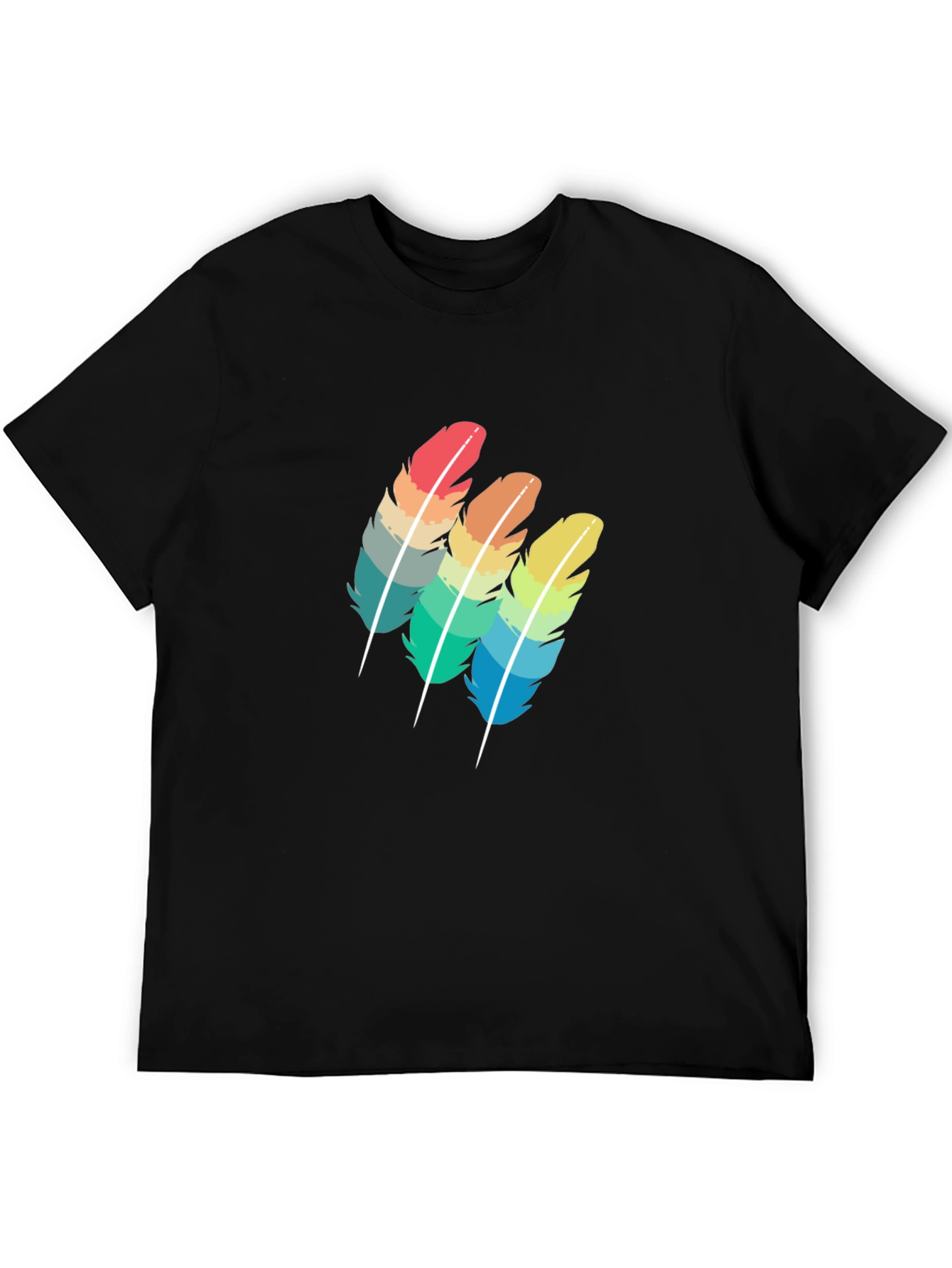 Rainbow Feather Graphic Tee