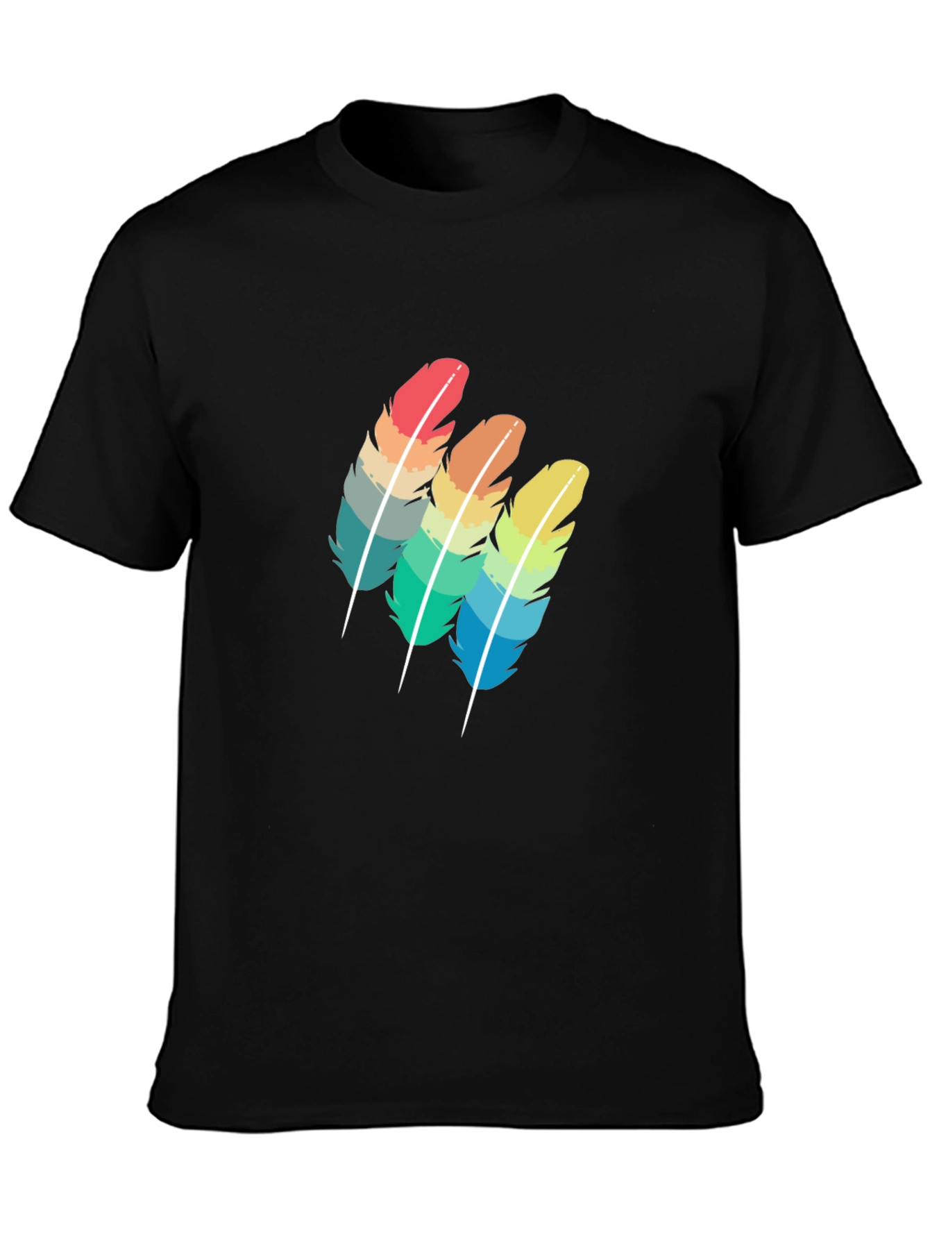 Rainbow Feather Graphic Tee