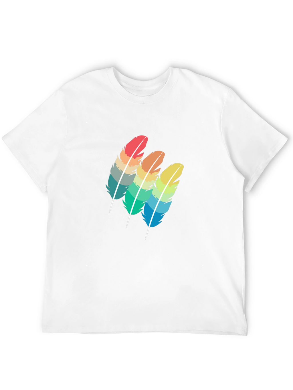 Rainbow Feather Graphic Tee