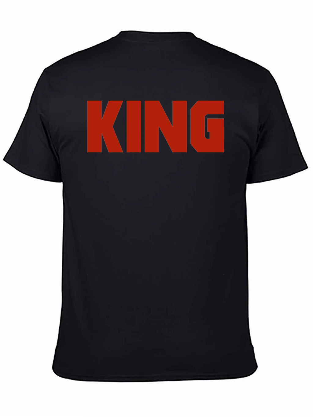 King Graphic Print Black T-Shirt