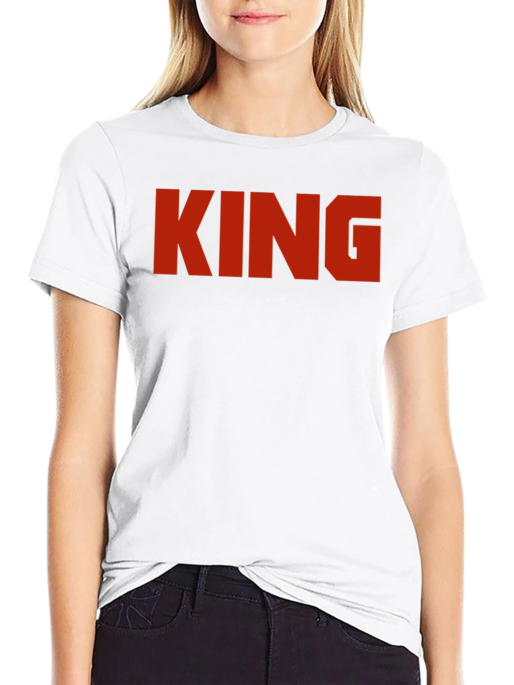King Graphic Print Black T-Shirt