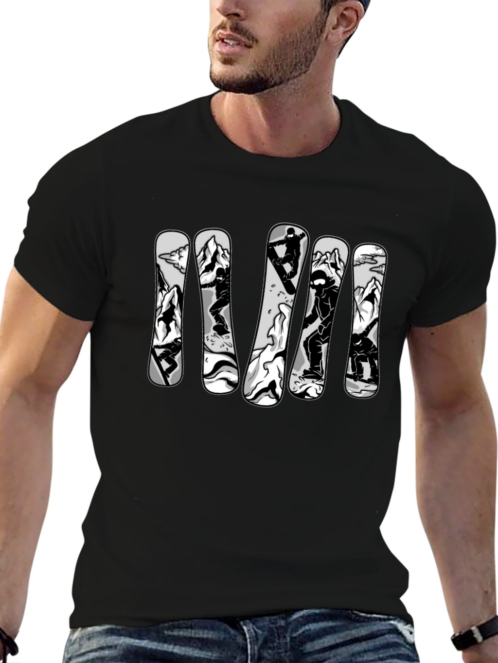 Cool Snowboarder Graphic T-Shirt