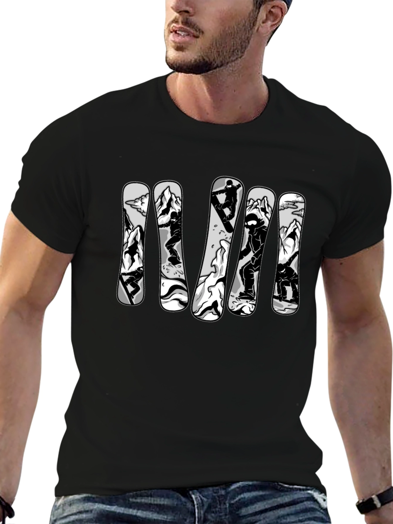 Cool Snowboarder Graphic T-Shirt