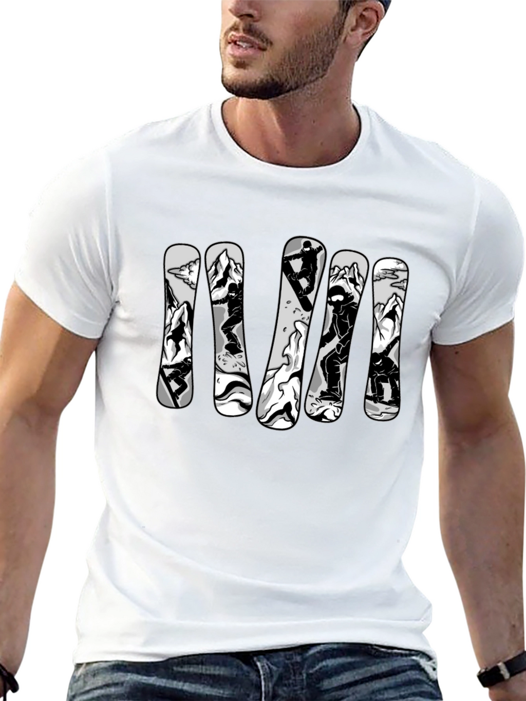 Cool Snowboarder Graphic T-Shirt
