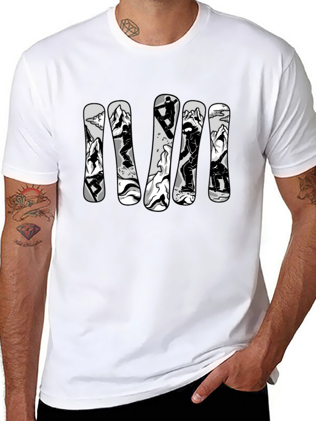 Cool Snowboarder Graphic T-Shirt