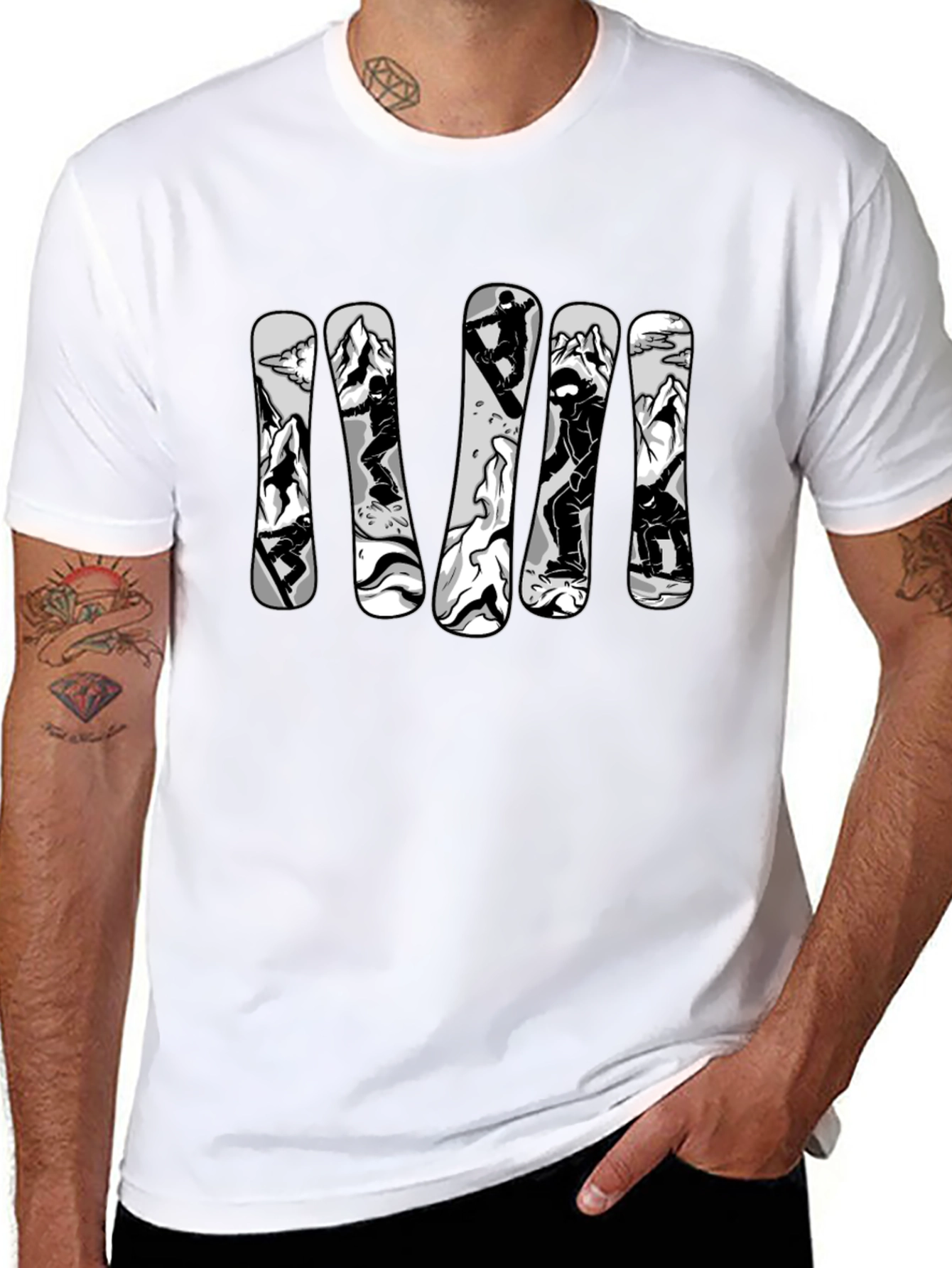 Cool Snowboarder Graphic T-Shirt