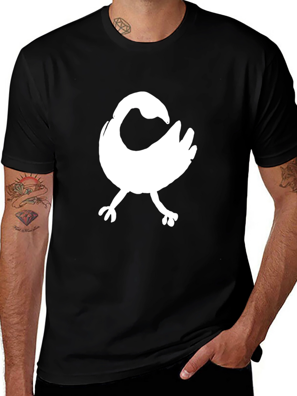 Sankofa Bird Graphic T-Shirt - Black Cotton Tee