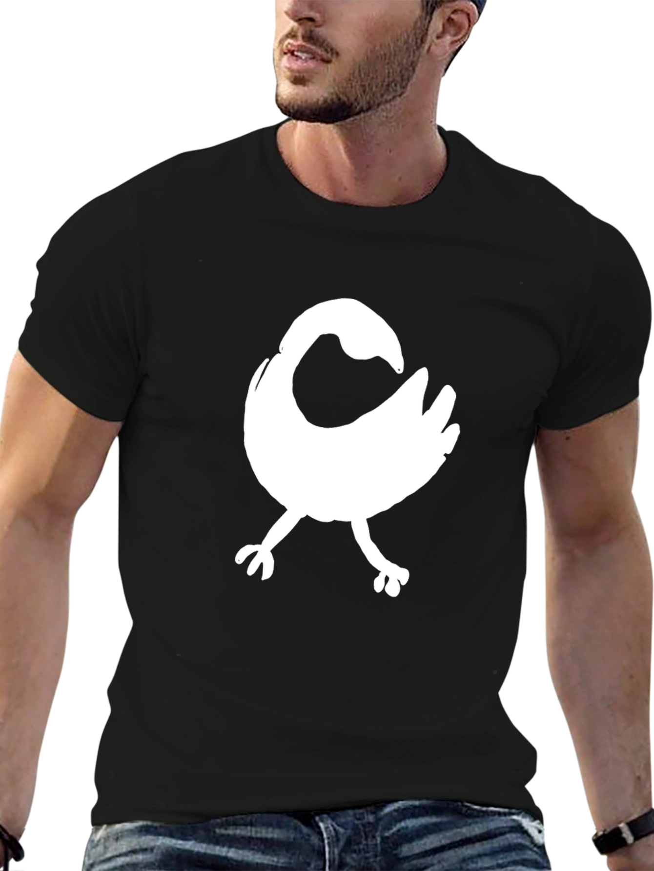 Sankofa Bird Graphic T-Shirt - Black Cotton Tee