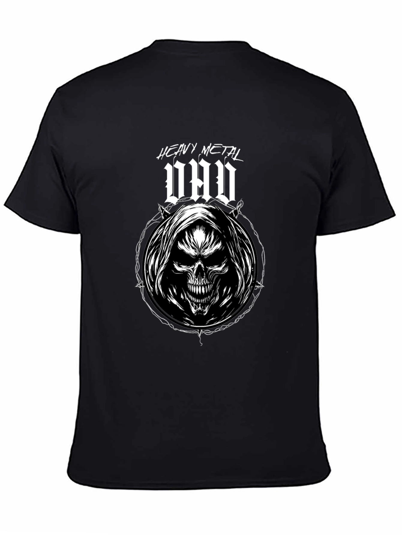 Heavy Metal Dad T-Shirt - Grim Reaper Skull Design