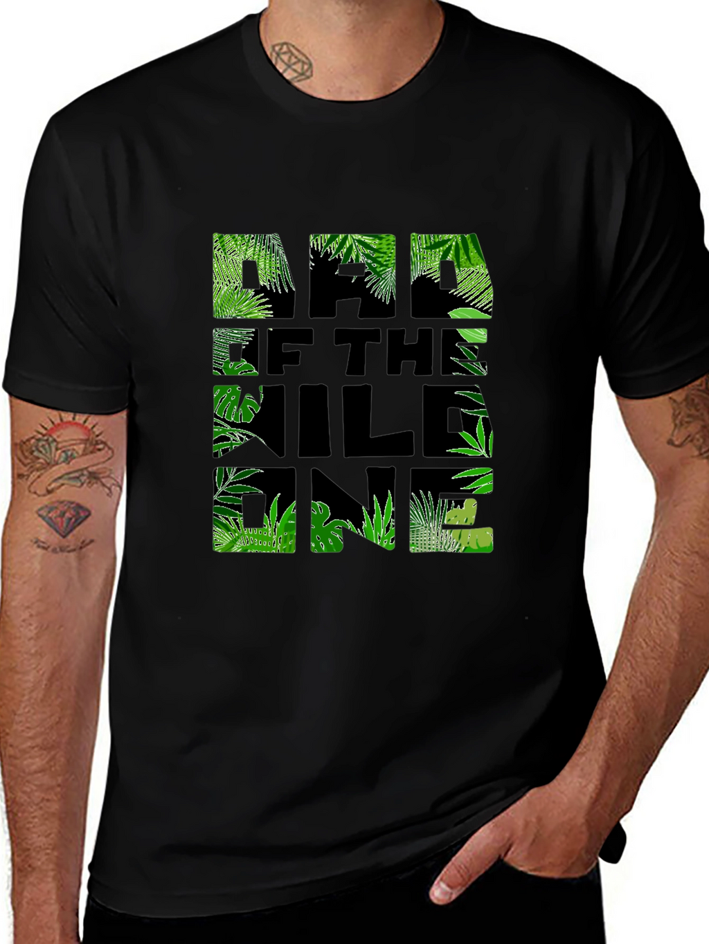 Dad of the Wild One Jungle T-Shirt