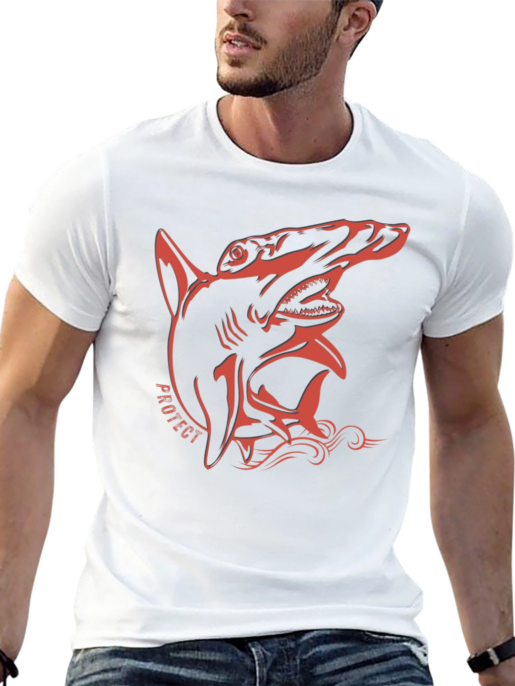 Hammerhead Shark Graphic Tee - Protect Our Oceans
