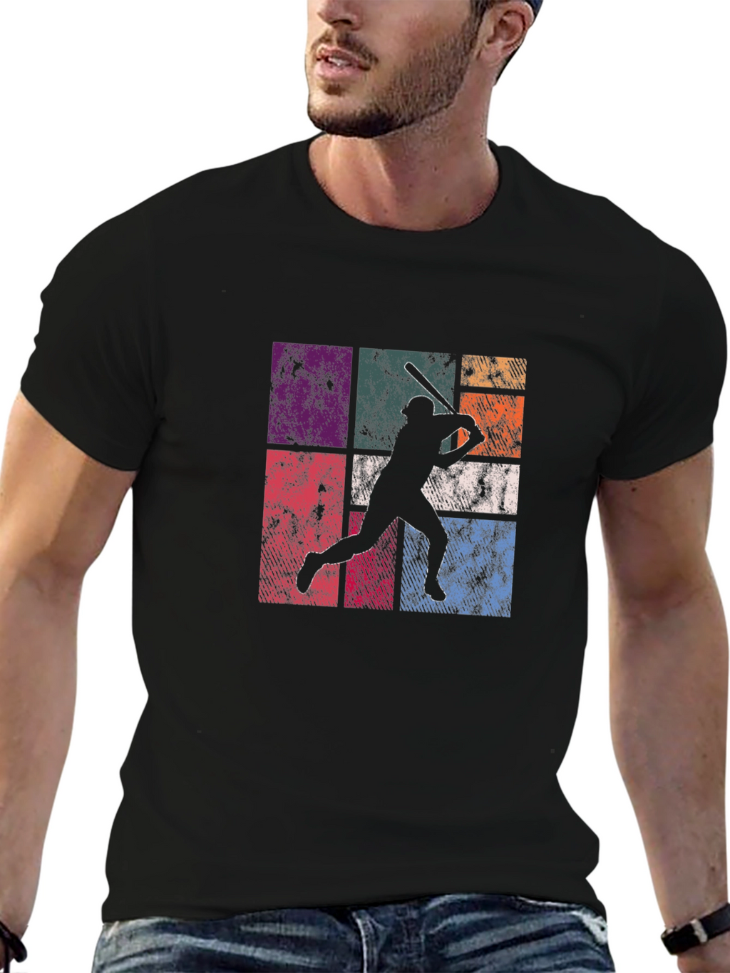 Retro Baseball Player T-Shirt