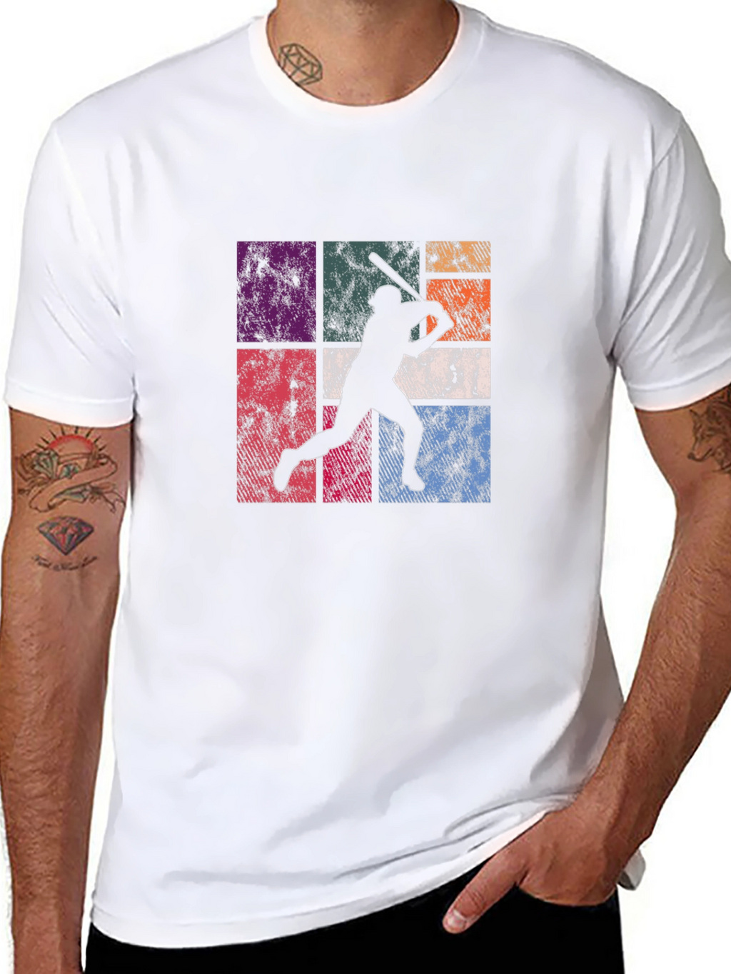 Retro Baseball Player T-Shirt