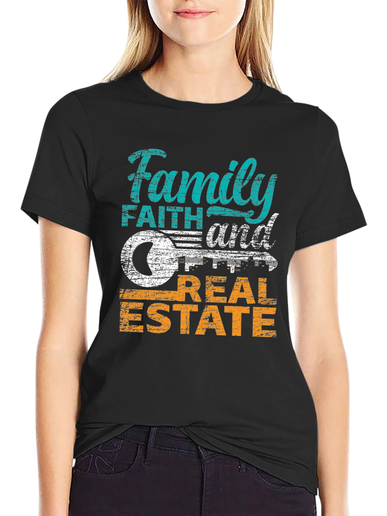 Family Faith Real Estate Graphic Tee