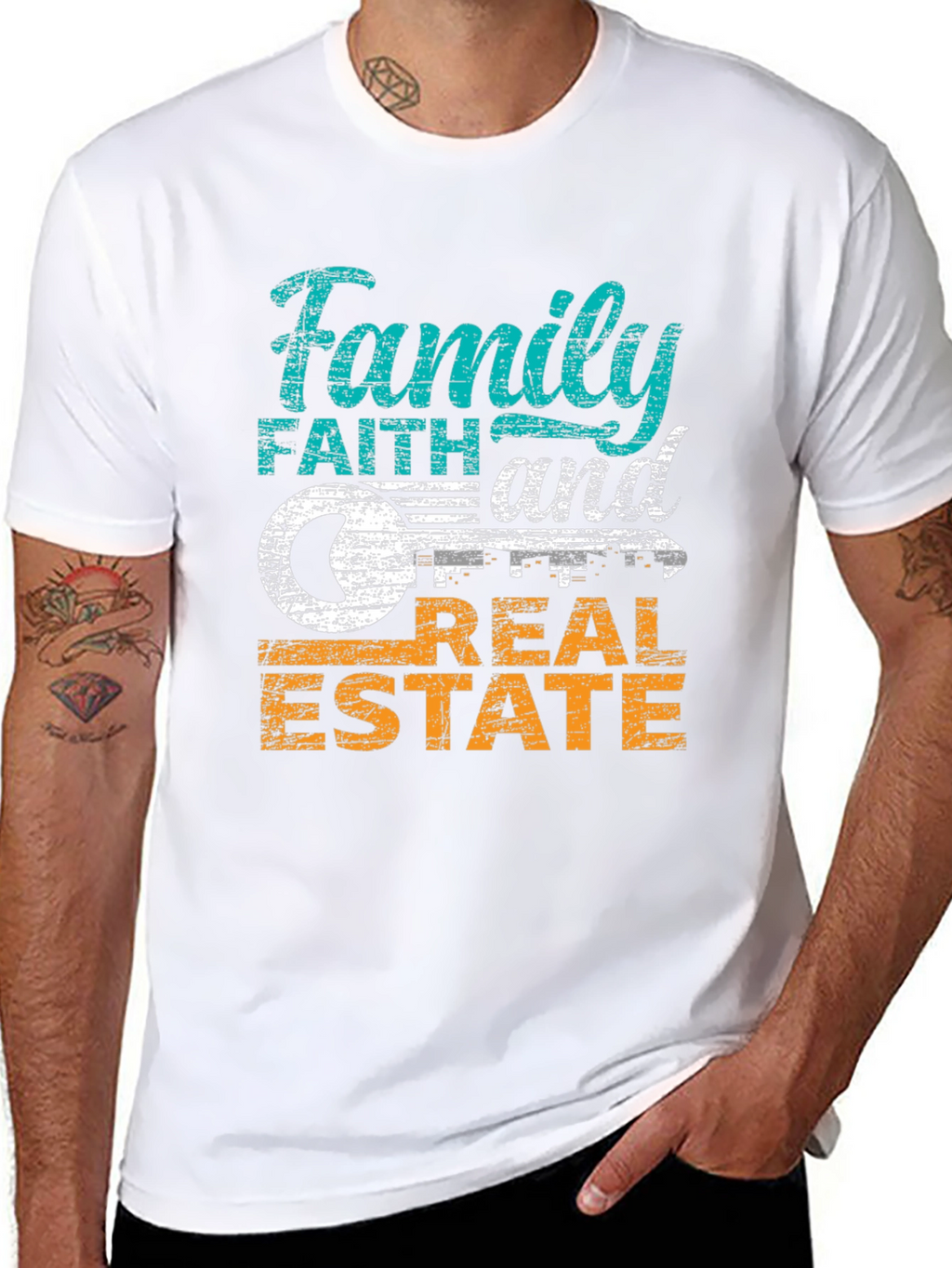 Family Faith Real Estate Graphic Tee