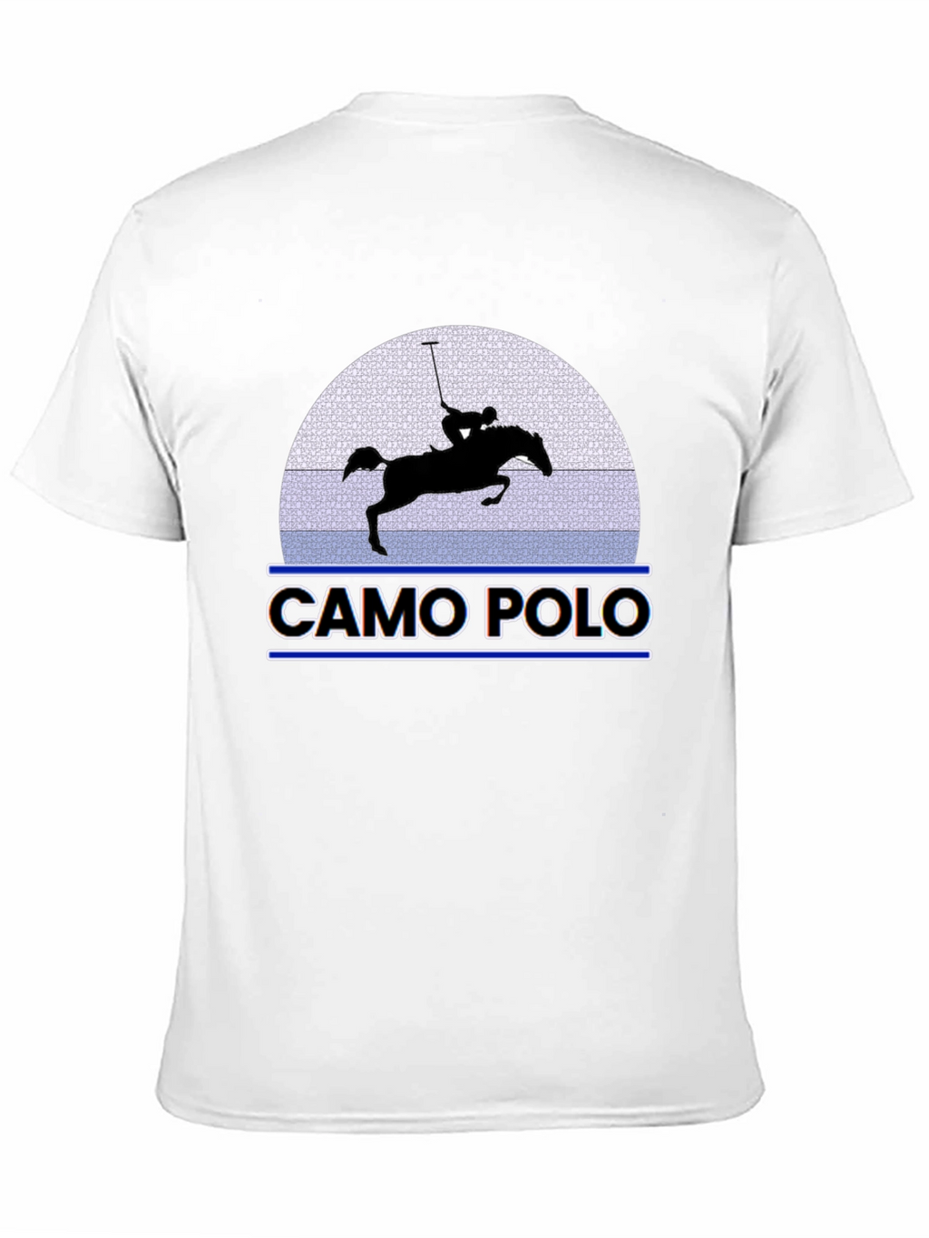 Camo Polo Graphic Tee - Equestrian Style