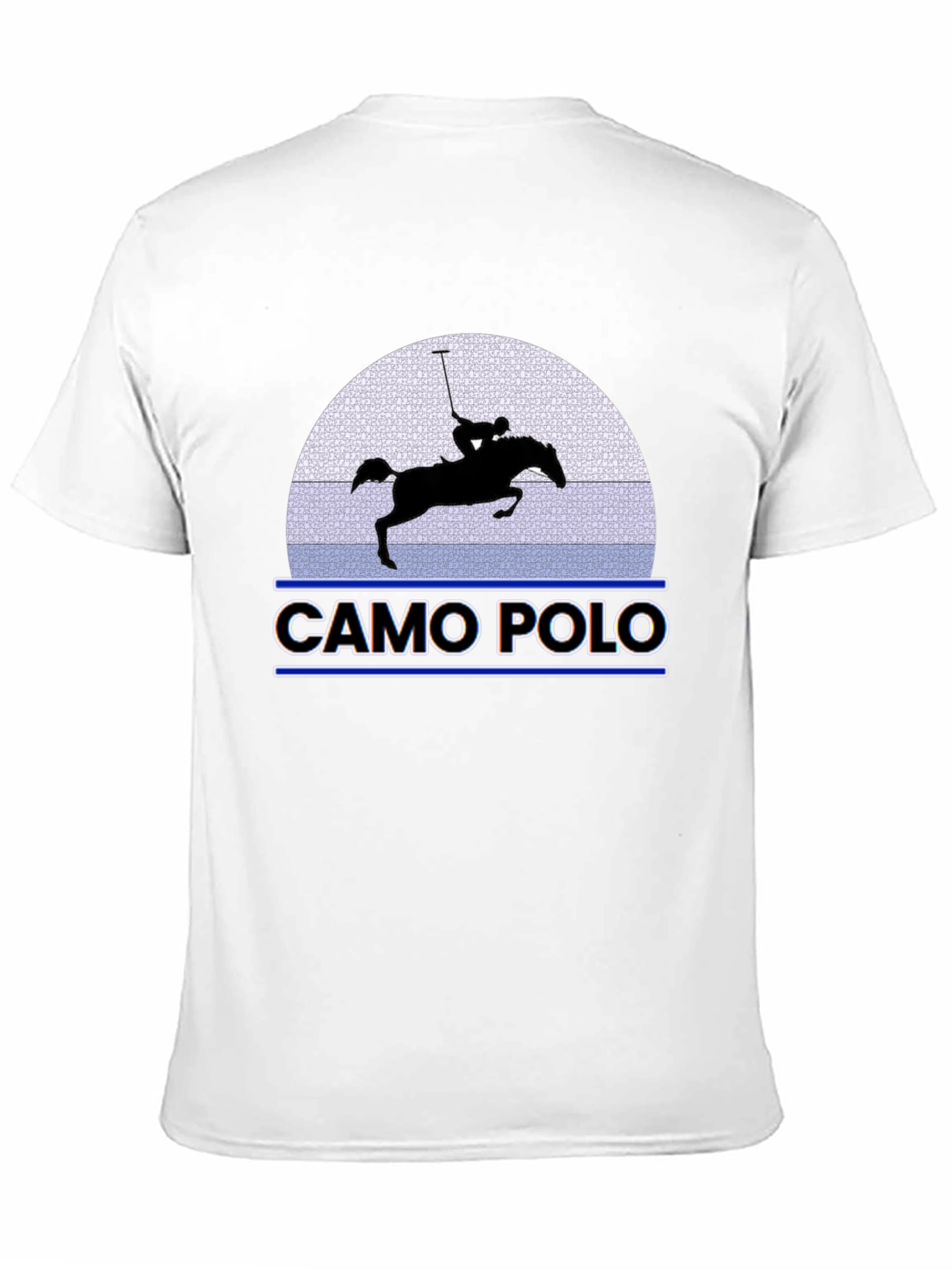 Camo Polo Graphic Tee - Equestrian Style