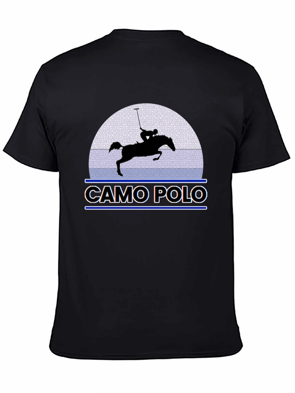 Camo Polo Graphic Tee - Equestrian Style