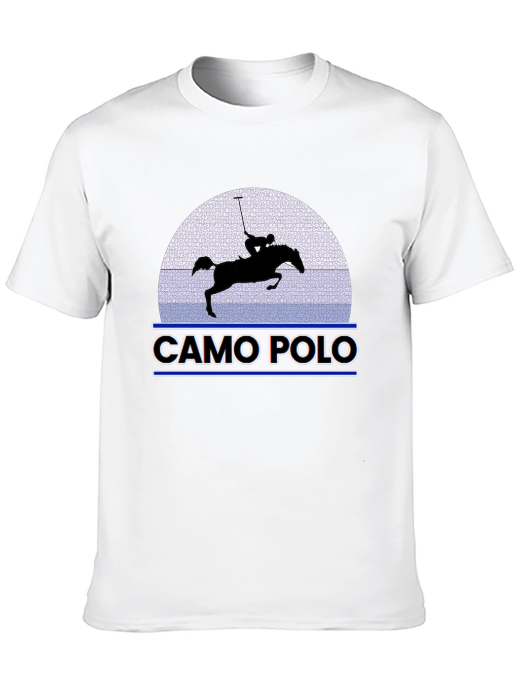 Camo Polo Graphic Tee - Equestrian Style