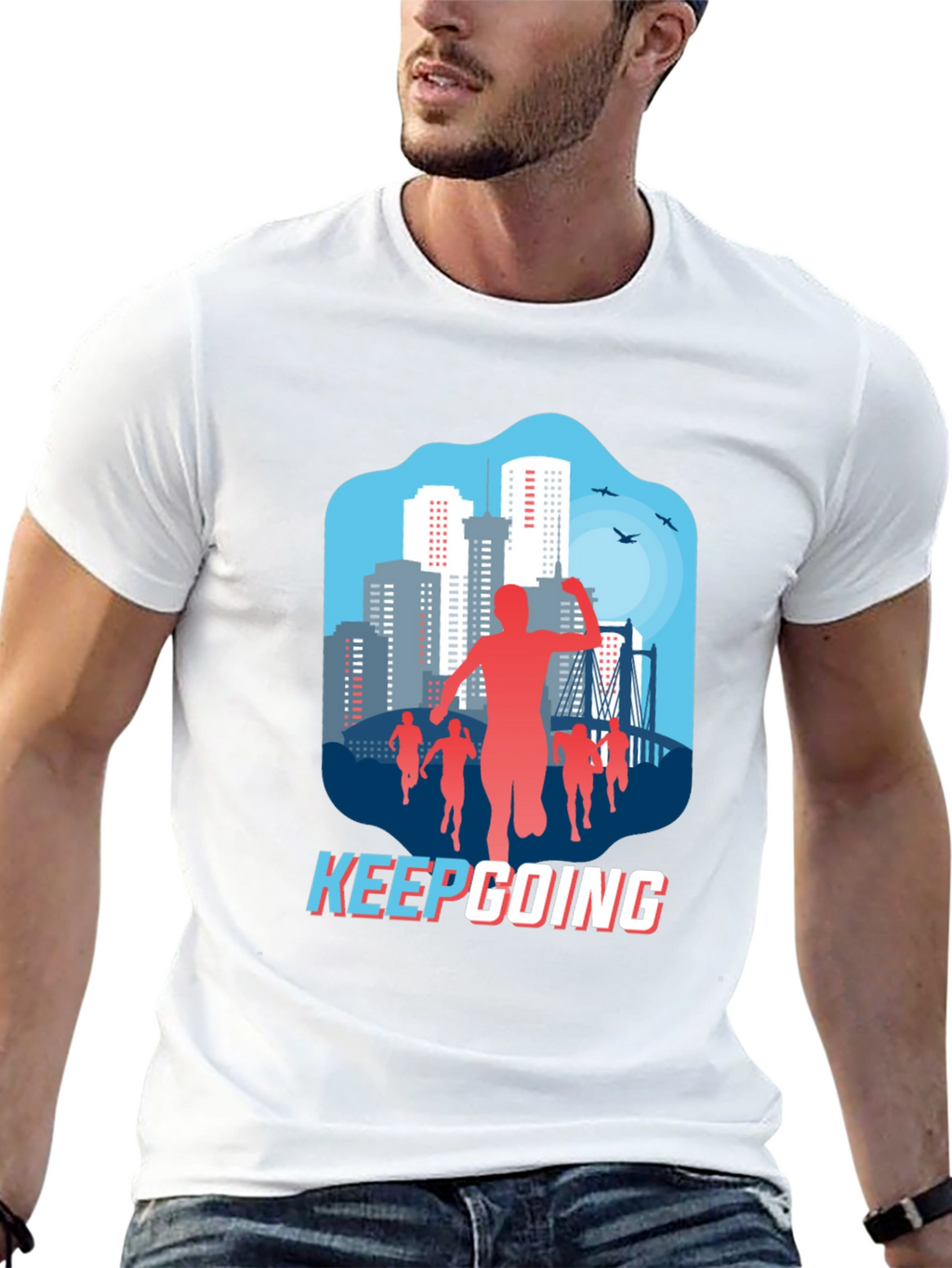 Keep Going Graphic Tee - Mens Black T-Shirt