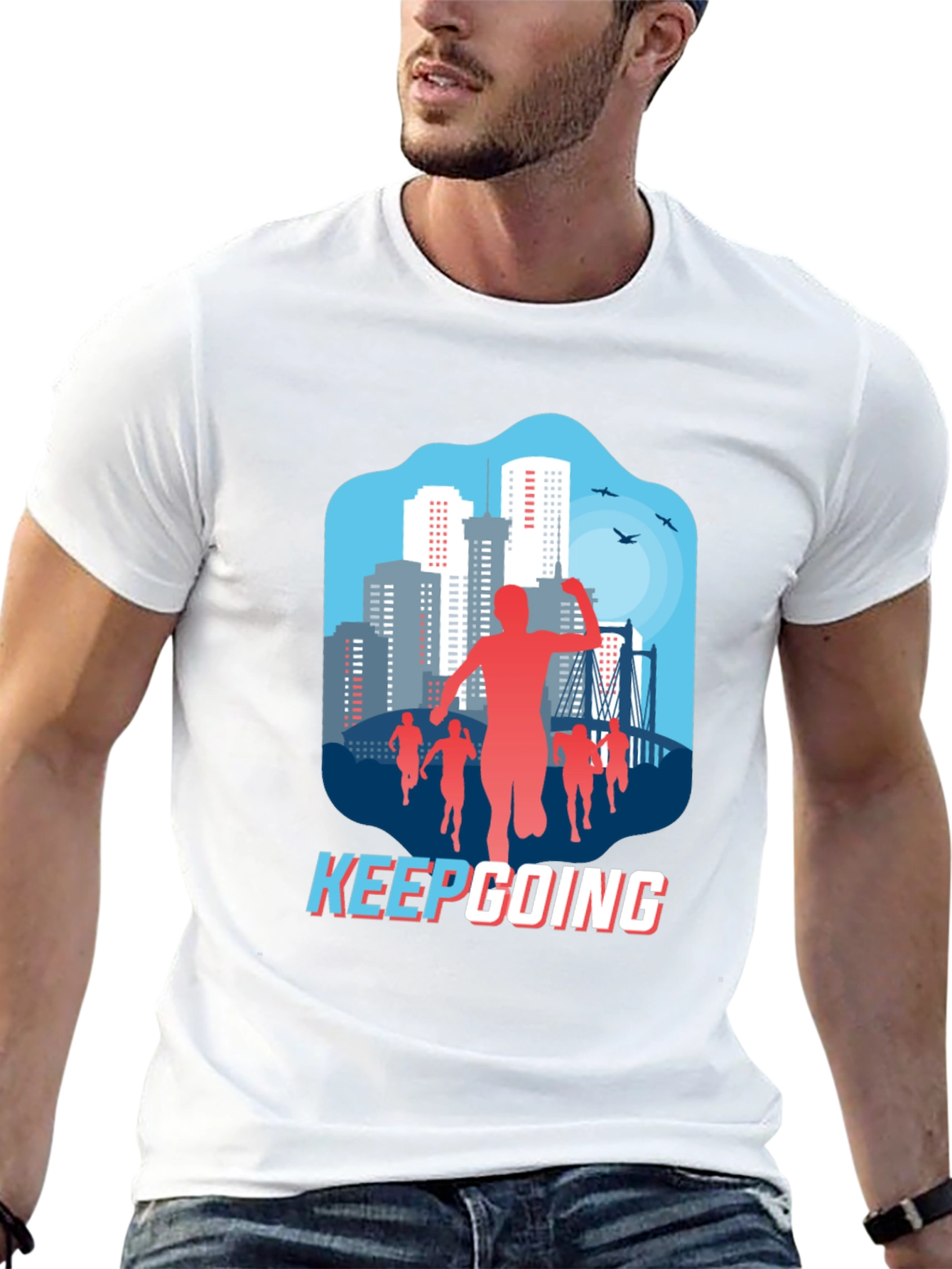 Keep Going Graphic Tee - Mens Black T-Shirt