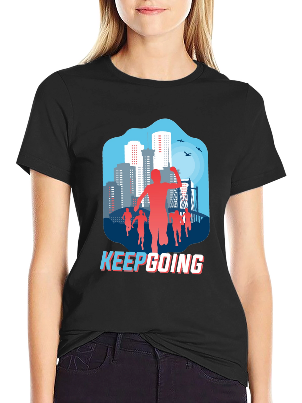Keep Going Graphic Tee - Mens Black T-Shirt