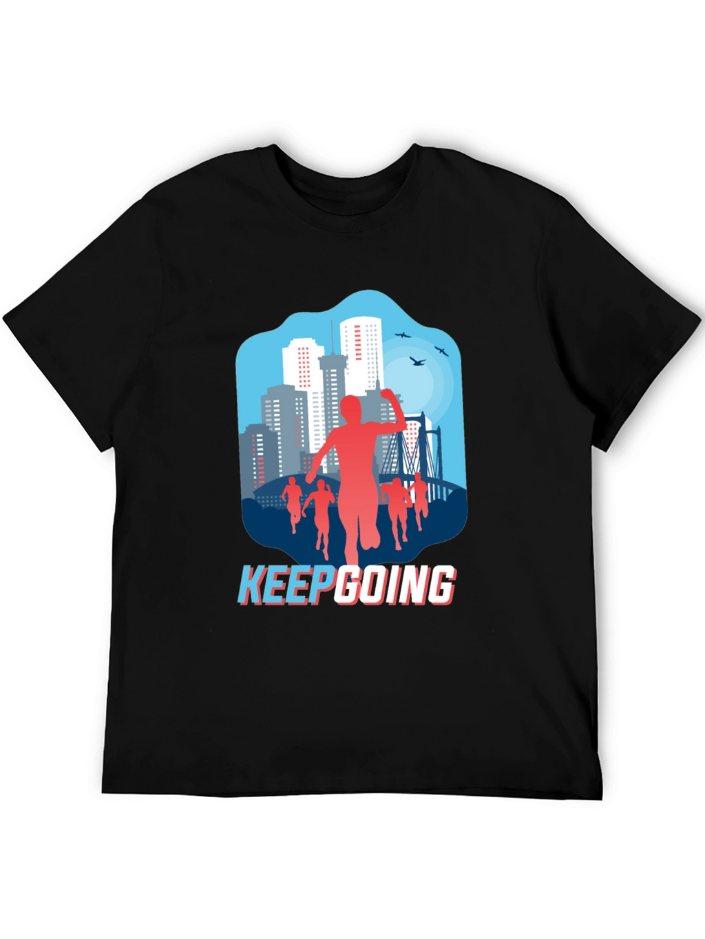 Keep Going Graphic Tee - Mens Black T-Shirt