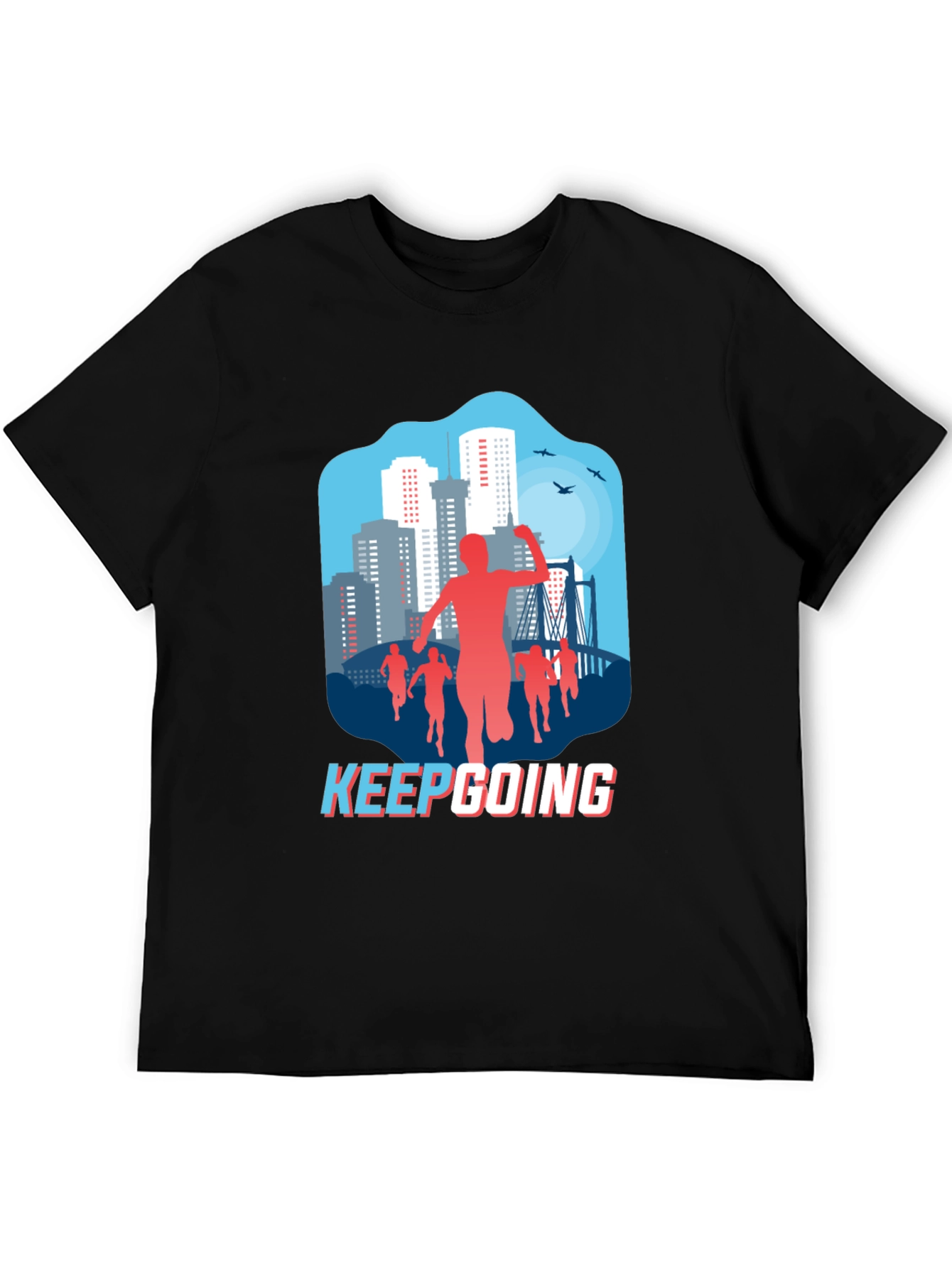 Keep Going Graphic Tee - Mens Black T-Shirt
