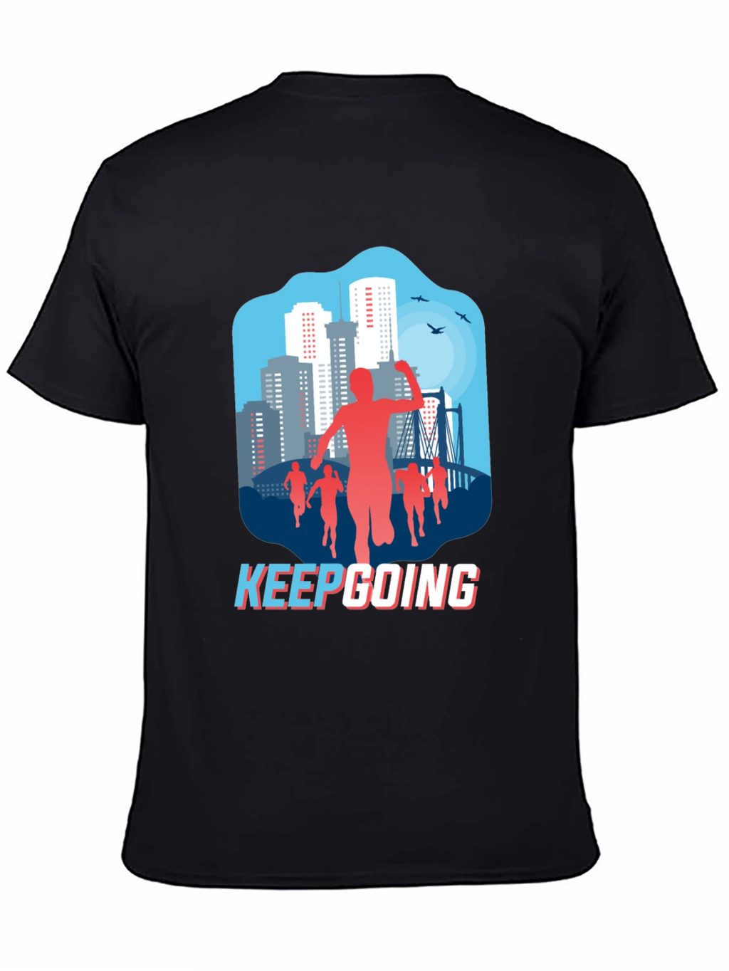 Keep Going Graphic Tee - Mens Black T-Shirt
